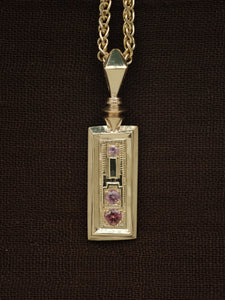 'Ruhi' Pendant :: Cognac Sapphire