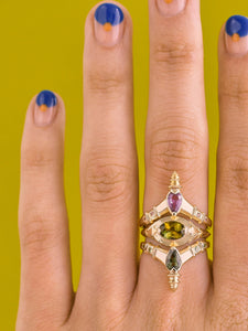 'Inara' ring :: Purple sapphire :: Ready to ship
