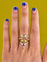 Load image into Gallery viewer, &#39;Torque&#39; ring :: White diamond :: Ready to ship

