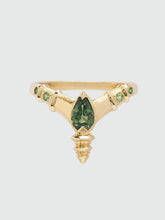 Load image into Gallery viewer, &#39;Inara&#39; ring :: Green sapphire and tsavorite
