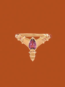 'Inara' ring :: Purple sapphire :: Ready to ship